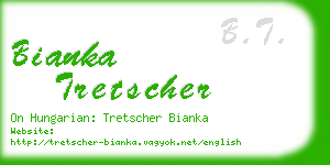 bianka tretscher business card